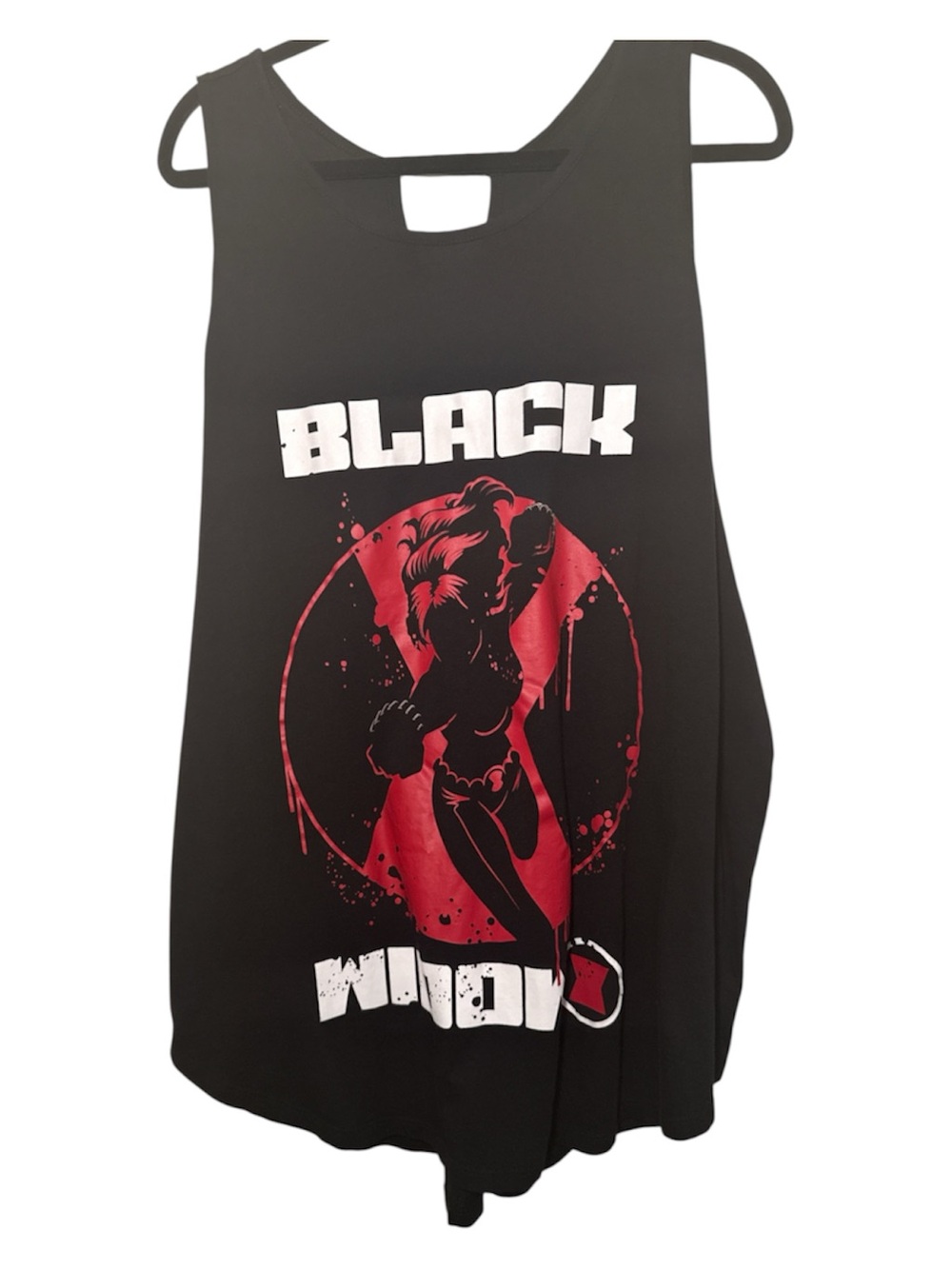 Marvel Black Tank with Red Graphic Print